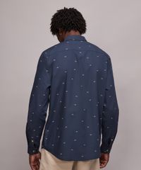 Camisa-Masculina-Mini-Print-Oculos-com-Bolso-Manga-Longa-Azul-Marinho-9079740-Azul_Marinho_2