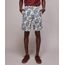 Bermuda-de-Sarja-Masculina-Reta-Estampada-de-Folhagens-com-Bolsos-Off-White-9595435-Off_White_1