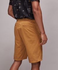 Bermuda-de-Sarja-Masculina-Reta-com-Bolsos--Mostarda-9603275-Mostarda_4