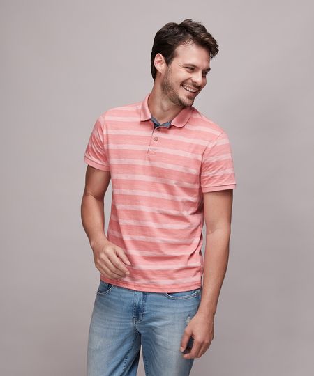 Polo-Masculina-Listrada-com-Bolso-Manga-Curta-Coral-9595985-Coral_1