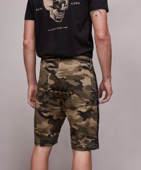Bermuda-de-Sarja-Masculina-Estampada-Camuflada-com-Faixa-e-Bolsos-Verde-Militar-9599062-Verde_Militar_2