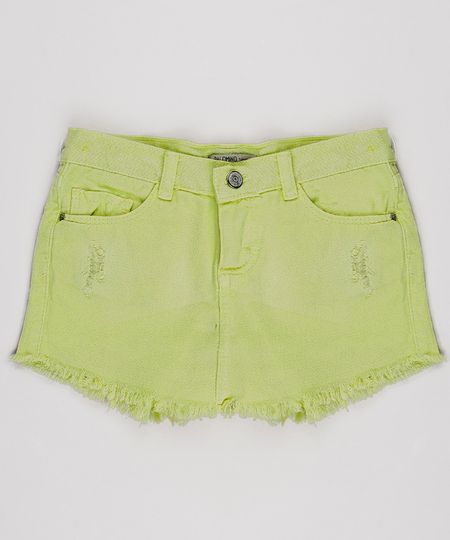 Short-Saia-de-Sarja-Infantil-Barra-Desfiada-Amarelo-Neon-9638830-Amarelo_Neon_1
