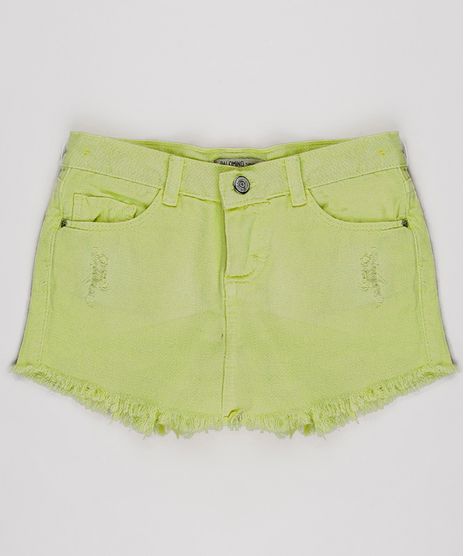 Short-Saia-de-Sarja-Infantil-Barra-Desfiada-Amarelo-Neon-9638830-Amarelo_Neon_1