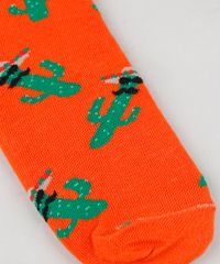 Meia-Masculina-Cano-Alto-Divertida-de-Cactos-Laranja-9309992-Laranja_5