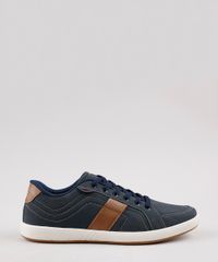Sapatenis-Masculino-Ollie-com-Faixa-Lateral-e-Pespontos-Azul-Marinho-9637885-Azul_Marinho_1