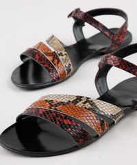 Rasteira-Feminina-Oneself-Estampada-Animal-Print-Vermelha-9627683-Vermelho_2