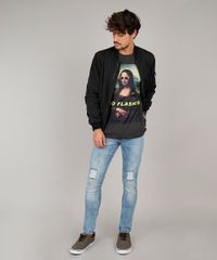 Camiseta-Masculina--No-Flashes--Manga-Curta-Gola-Careca-Cinza-Mescla-Escuro-9597457-Cinza_Mescla_Escuro_3