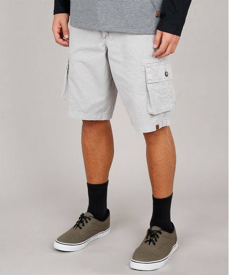 Bermuda-de-Sarja-Masculina-Reta-Cargo-Cinza-Claro-9675061-Cinza_Claro_1
