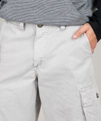 Bermuda-de-Sarja-Masculina-Reta-Cargo-Cinza-Claro-9675061-Cinza_Claro_2