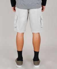 Bermuda-de-Sarja-Masculina-Reta-Cargo-Cinza-Claro-9675061-Cinza_Claro_4