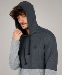 Camiseta-Masculina-com-Recorte-e-Capuz-Manga-Longa-Cinza-Mescla-Escuro-9626497-Cinza_Mescla_Escuro_4