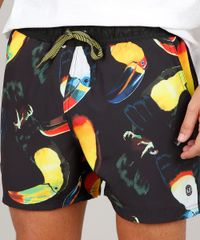 Short-Masculino-Estampado-de-Tucanos-com-Bolsos-Preto-9598804-Preto_2