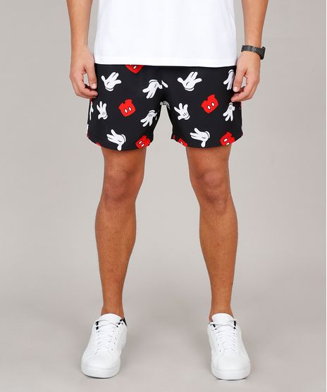Short-Masculino-Mickey-Estampado-com-Bolsos-Preta-9610012-Preto_1