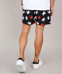 Short-Masculino-Mickey-Estampado-com-Bolsos-Preta-9610012-Preto_4