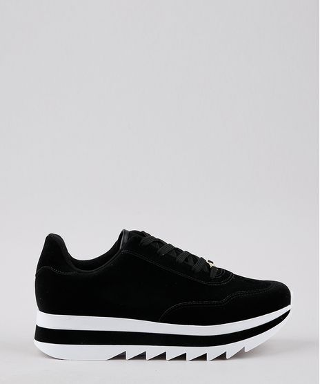 Tenis-Feminino-Vizzano-Flatform-em-Suede-Tratorada-Preto-9564872-Preto_1