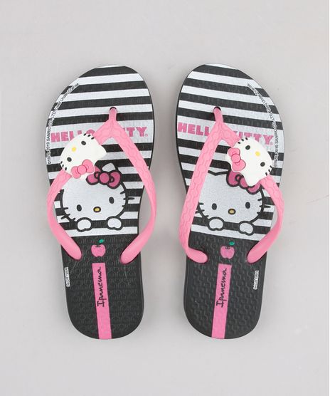 Chinelo-Infantil-Ipanema-Hello-Kitty-Estampado-Listrado-Preto-9666249-Preto_1