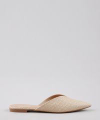 Mule-Feminino-Oneself-Bico-Fino-em-Palha-Bege-9662919-Bege_1