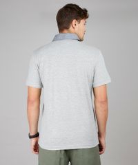 Polo-Masculina-Comfort-Fit-em-Piquet-Manga-Curta-Cinza-Mescla-9603195-Cinza_Mescla_2