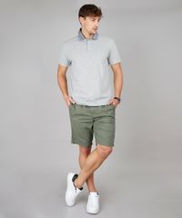 Polo-Masculina-Comfort-Fit-em-Piquet-Manga-Curta-Cinza-Mescla-9603195-Cinza_Mescla_3