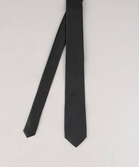 Gravata-Masculina-em-Jacquard-com-Mini-Print-Preta-8891381-Preto_1