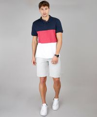 Bermuda-Masculina-Slim-Maquinetada-com-Bolsos-Cinza-Mescla-Claro-9595432-Cinza_Mescla_Claro_3
