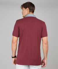 Polo-Masculina-Comfort-Fit-em-Piquet-Manga-Curta-Vinho-9603195-Vinho_2