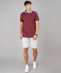 Polo-Masculina-Comfort-Fit-em-Piquet-Manga-Curta-Vinho-9603195-Vinho_3