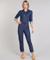 Macacao-Jeans-Feminino-com-Bolsos-e-Cinto-Manga-Longa-Azul-Escuro-9666369-Azul_Escuro_1