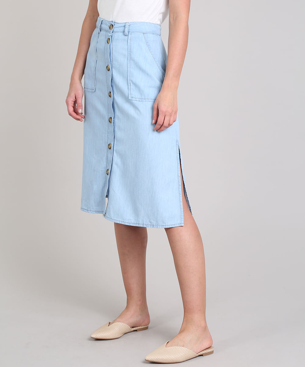saia jeans midi cea