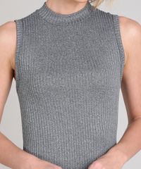 Vestido-Feminino-Curto-Canelado-Sem-Manga-Cinza-Mescla-Escuro-9626630-Cinza_Mescla_Escuro_4