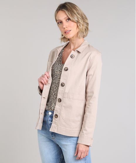 Jaqueta-de-Sarja-Feminina-Com-Botoes-Bege-9662960-Bege_1