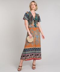 Vestido-Feminino-Midi-Estampado-Paisley-com-No-Manga-Curta-Caramelo-9610360-Caramelo_3