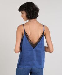 Regata-Slip-Top-Feminina-Mindset-Acetinada-com-Renda-Decote-V-Azul-Marinho-9602451-Azul_Marinho_2