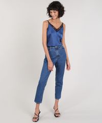 Regata-Slip-Top-Feminina-Mindset-Acetinada-com-Renda-Decote-V-Azul-Marinho-9602451-Azul_Marinho_3