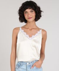 Regata-Slip-Top-Feminina-Mindset-Acetinada-com-Renda-Decote-V-Bege-Claro-9602452-Bege_Claro_1