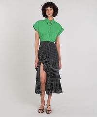 Saia-Feminina-Mindset-Midi-Estampada-de-Poa-com-Babado-Preta-9696349-Preto_3