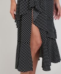 Saia-Feminina-Mindset-Midi-Estampada-de-Poa-com-Babado-Preta-9696349-Preto_4