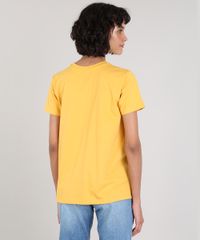 T-Shirt-Feminina-Mindset-Looney-Tunes-Patolino-Manga-Curta-Decote-Redondo-Mostarda-9696343-Mostarda_2