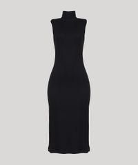Vestido-Feminino-Mindset-Midi-Canelado-com-Fenda-Sem-Manga-Gola-Alta-Preto-9696348-Preto_5