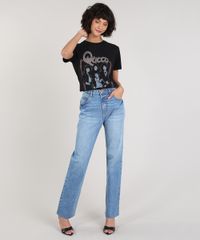 T-Shirt-Feminina-de-Banda-Mindset-Queen-Manga-Curta-Decote-Redondo-Preta-9696346-Preto_3