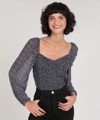 Blusa-Feminina-Mindset-Estampada-Floral-em-Tule-Manga-Longa-Decote-Coracao-Preto-9683304-Preto_1