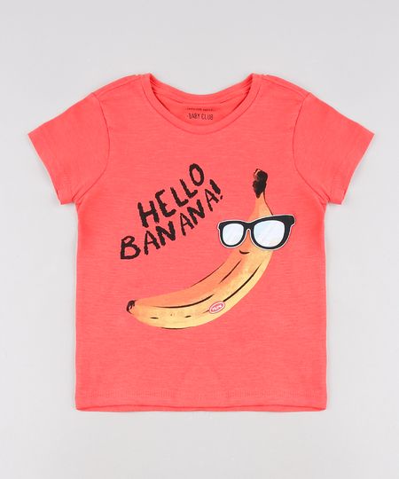 Camiseta-Infantil-com-Estampa-Interativa-de-Banana-Manga-Curta--Coral-9618700-Coral_1