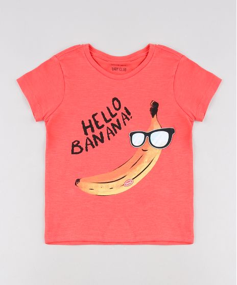 Camiseta-Infantil-com-Estampa-Interativa-de-Banana-Manga-Curta--Coral-9618700-Coral_1