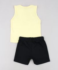 Conjunto-Infantil-de-Regata--Hello-Summer--Amarela---Bermuda-em-Moletom-Preto-9629763-Preto_2