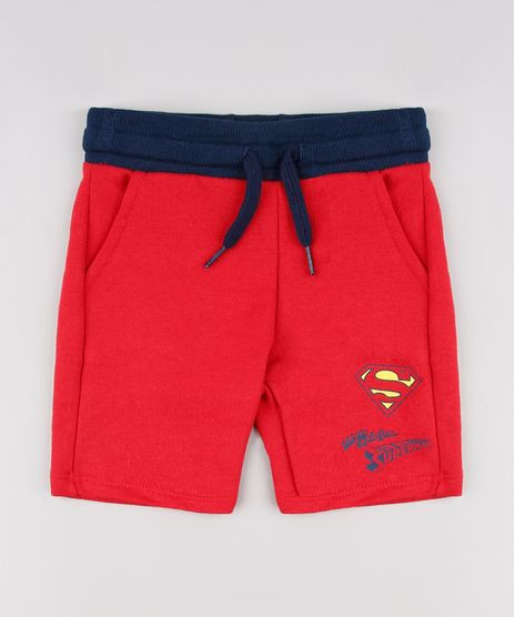 Bermuda-Infantil-Super-Homem-em-Moletom-Vermelha-9618724-Vermelho_1