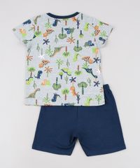Pijama-Infantil-Estampado-de-Dinossauro-Manga-Curta-Cinza-Mescla-9629799-Cinza_Mescla_2