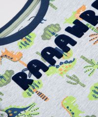 Pijama-Infantil-Estampado-de-Dinossauro-Manga-Curta-Cinza-Mescla-9629799-Cinza_Mescla_4