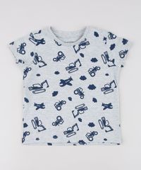 Camiseta-Infantil-Estampada-de-Trator-Manga-Curta--Cinza-Mescla-Claro-9629783-Cinza_Mescla_Claro_1