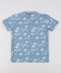 Polo-Infantil-Estampada-Tropical-em-Piquet-com-Bolso-Manga-Curta-Azul-9638628-Azul_2