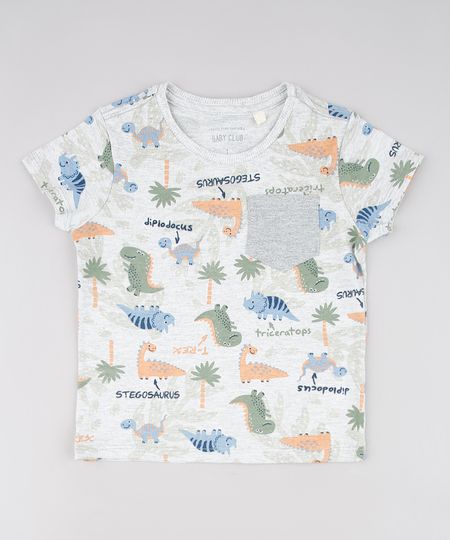 Camiseta-Infantil-Estampada-de-Dinossauros-com-Bolso-Manga-Curta--Cinza-Mescla-Claro-9618748-Cinza_Mescla_Claro_1 Camiseta-Infantil-Estampada-de-Dinossauros-com-Bolso-Manga-Curta--Cinza-Mescla-Claro-9618748-Cinza_Mescla_Claro_1